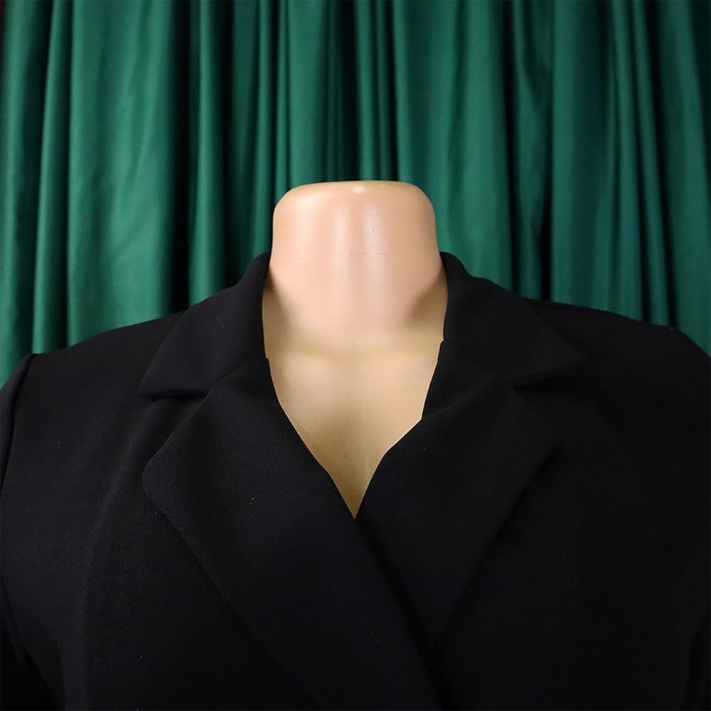 ワンピース Zen Round Neck Pleated Half Sleeve Suit Jacket Dress Black MUSINSA公式 | MAU SOLEUM Jenn round neck pleated half sleeve